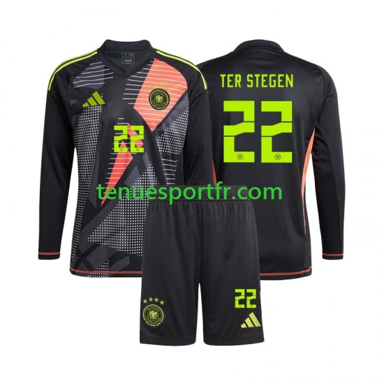 Kit Enfant Maillot Domicile Allemagne Gardien Ter Stegen 22 Euro 2024 à Manches Longues