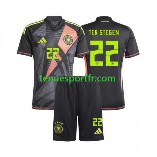 Kit Enfant Maillot Domicile Allemagne Gardien Ter Stegen 22 Euro 2024 à Manches Courtes