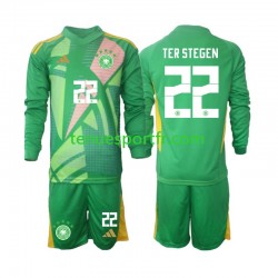 Kit Enfant Maillot Troisième Allemagne Gardien Ter Stegen 22 2024-2025 à Manches Longues