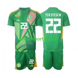 Kit Enfant Maillot Troisième Allemagne Gardien Ter Stegen 22 2024-2025 à Manches Courtes