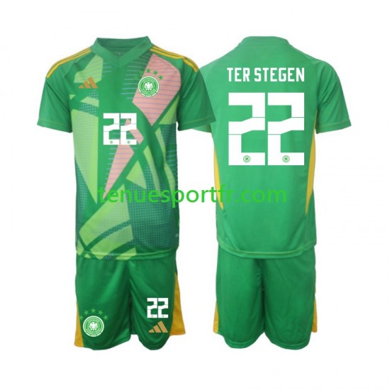Kit Enfant Maillot Troisième Allemagne Gardien Ter Stegen 22 2024-2025 à Manches Courtes