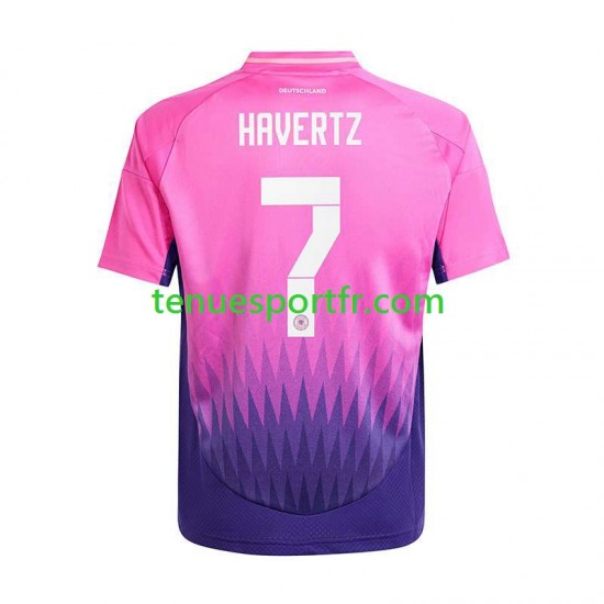 Homme Maillot Extérieur Allemagne Havertz 7 Euro 2024 à Manches Courtes