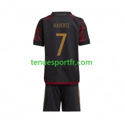 Kit Enfant Maillot Extérieur Allemagne Havertz 7 World Cup 2022 à Manches Courtes