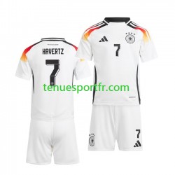 Kit Enfant Maillot Domicile Allemagne Havertz 7 Euro 2024 à Manches Courtes