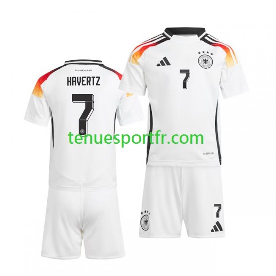 Kit Enfant Maillot Domicile Allemagne Havertz 7 Euro 2024 à Manches Courtes