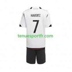 Kit Enfant Maillot Domicile Allemagne Havertz 7 World Cup 2022 à Manches Courtes