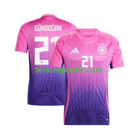 Homme Maillot Extérieur Allemagne Ilkay Gundogan 21 Euro 2024 à Manches Courtes