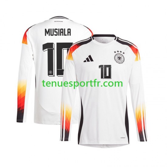 Homme Maillot Domicile Allemagne Jamal Musiala 10 Euro 2024 à Manches Longues