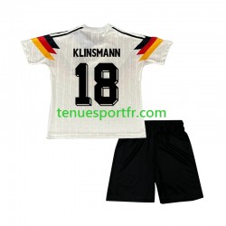 Kit Enfant Maillot Retro Domicile Allemagne Klinsmann 18 1990 à Manches Courtes