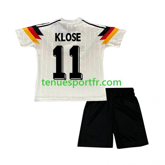 Kit Enfant Maillot Retro Domicile Allemagne Klose 11 1990 à Manches Courtes