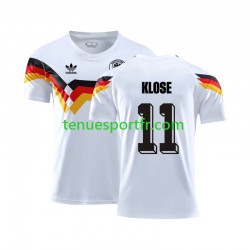 Homme Maillot Retro Domicile Allemagne Klose 11 1990 à Manches Courtes