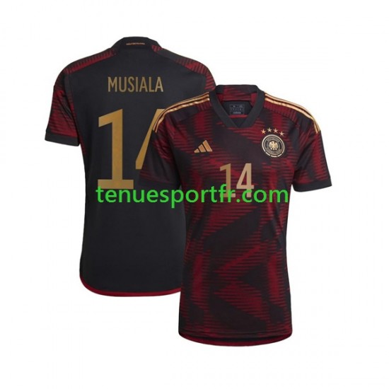 Homme Maillot Extérieur Allemagne Musiala 14 World Cup 2022 à Manches Courtes
