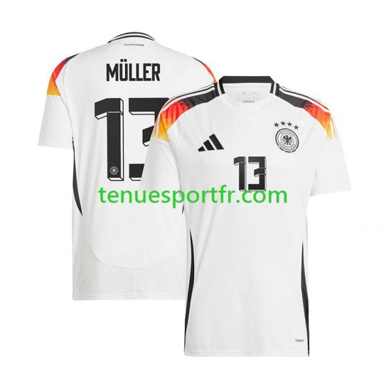 Homme Maillot Domicile Allemagne Thomas Muller 13 Euro 2024 à Manches Courtes