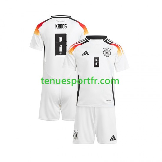 Kit Enfant Maillot Domicile Allemagne Toni Kroos 8 Euro 2024 à Manches Courtes