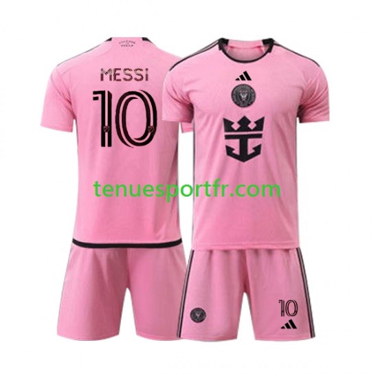 Kit Enfant Maillot Domicile InterMiami Lionel Messi 10 2024 à Manches Courtes