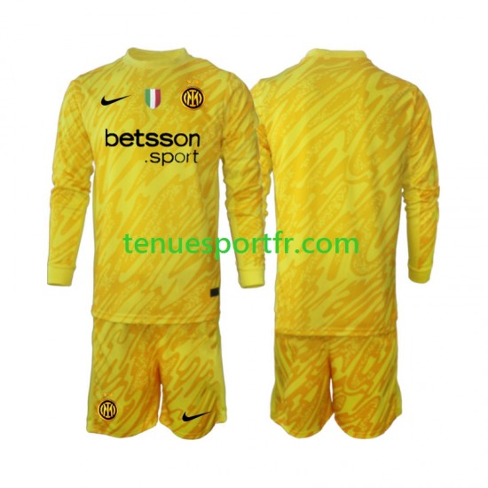 Kit Enfant Maillot Extérieur Inter Milan Gardien 2024-2025 à Manches Longues