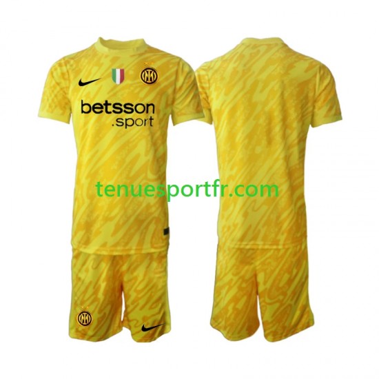 Kit Enfant Maillot Extérieur Inter Milan Gardien 2024-2025 à Manches Courtes