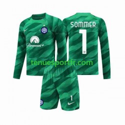 Kit Enfant Maillot Extérieur Inter Milan Gardien Sommer 1 2023-2024 à Manches Longues