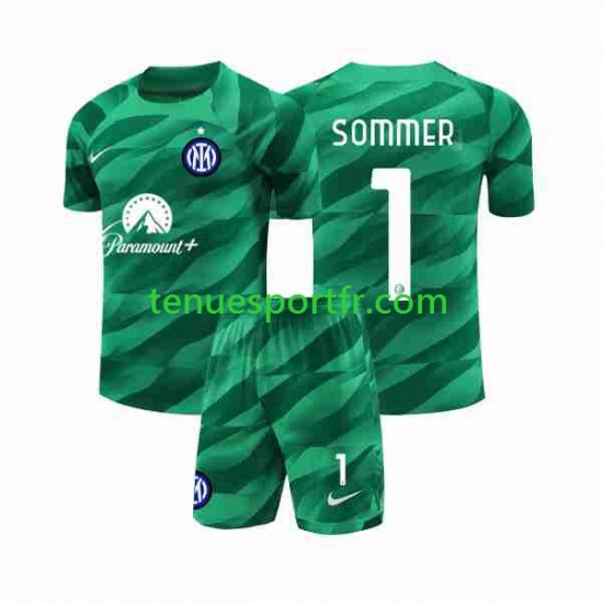 Kit Enfant Maillot Extérieur Inter Milan Gardien Sommer 1 2023-2024 à Manches Courtes