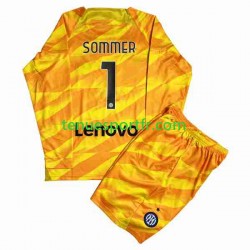 Kit Enfant Maillot Domicile Inter Milan Gardien Sommer 1 2023-2024 à Manches Longues
