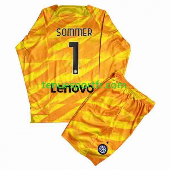 Kit Enfant Maillot Domicile Inter Milan Gardien Sommer 1 2023-2024 à Manches Longues
