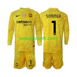 Kit Enfant Maillot Extérieur Inter Milan Gardien Yann Sommer 1 2024-2025 à Manches Longues