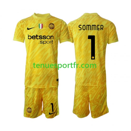 Kit Enfant Maillot Extérieur Inter Milan Gardien Yann Sommer 1 2024-2025 à Manches Courtes