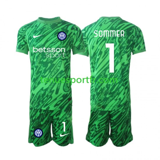 Kit Enfant Maillot Domicile Inter Milan Gardien Yann Sommer 1 2024-2025 à Manches Courtes