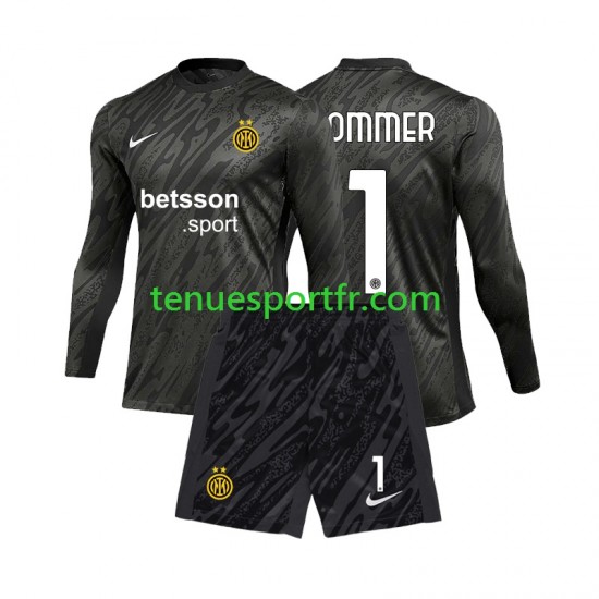Kit Enfant Maillot Troisième Inter Milan Gardien Yann Sommer 1 2024-2025 à Manches Longues