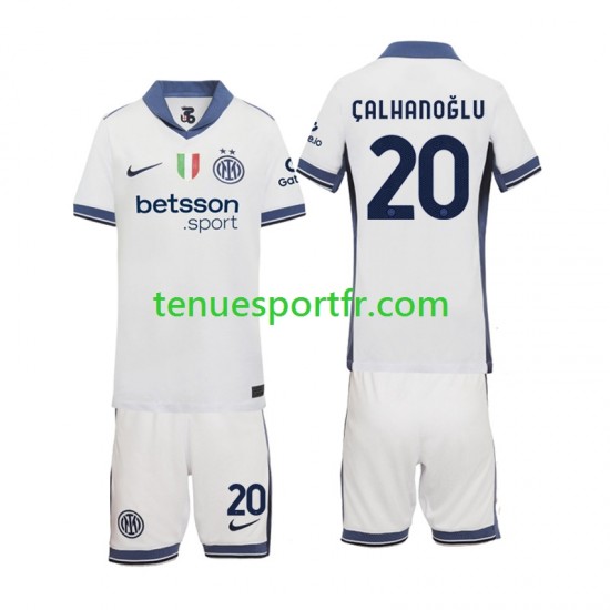 Kit Enfant Maillot Extérieur Inter Milan Hakan Calhanoglu 20 2024-2025 à Manches Courtes