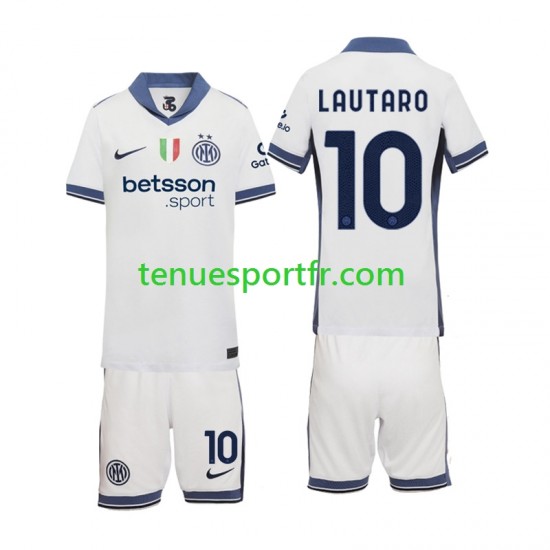 Kit Enfant Maillot Extérieur Inter Milan Lautaro 10 2024-2025 à Manches Courtes