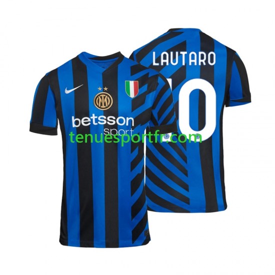 Homme Maillot Domicile Inter Milan Lautaro 10 2024-2025 à Manches Courtes
