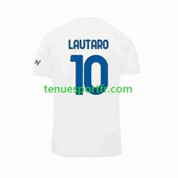Homme Maillot Extérieur Inter Milan Lautaro Martinez 10 2023-2024 à Manches Courtes