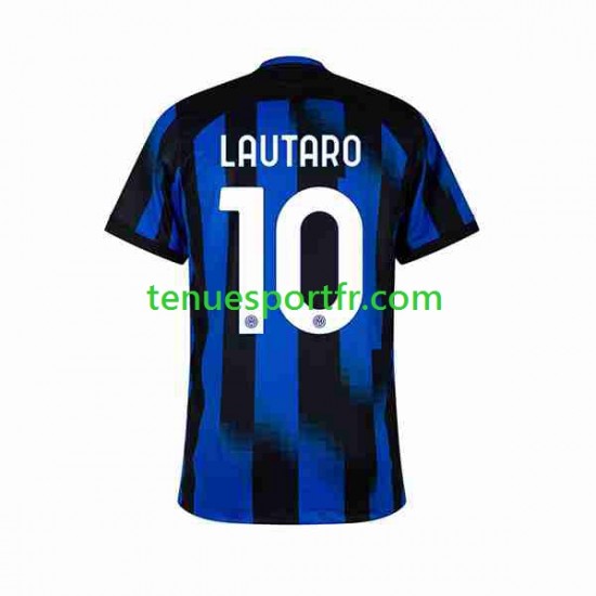 Homme Maillot Domicile Inter Milan Lautaro Martinez 10 2023-2024 à Manches Courtes