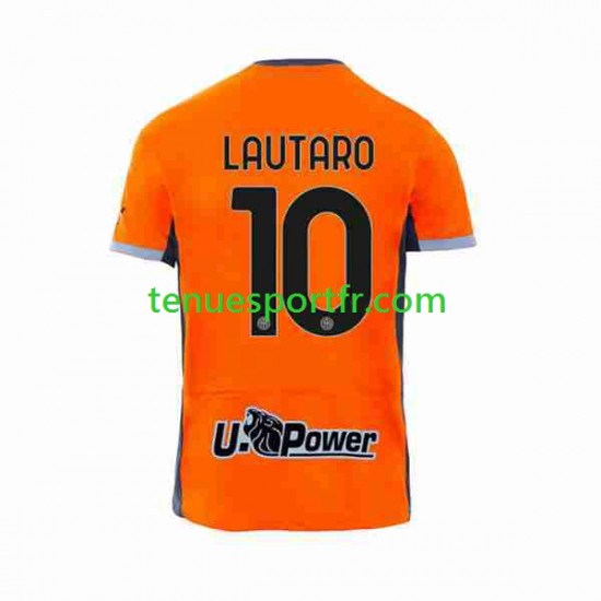 Homme Maillot Troisième Inter Milan Lautaro Martinez 10 2023-2024 à Manches Courtes