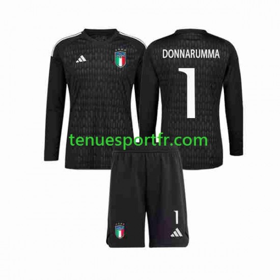 Kit Enfant Maillot Extérieur Italie Gardien Donnarumma 1 2023 à Manches Longues