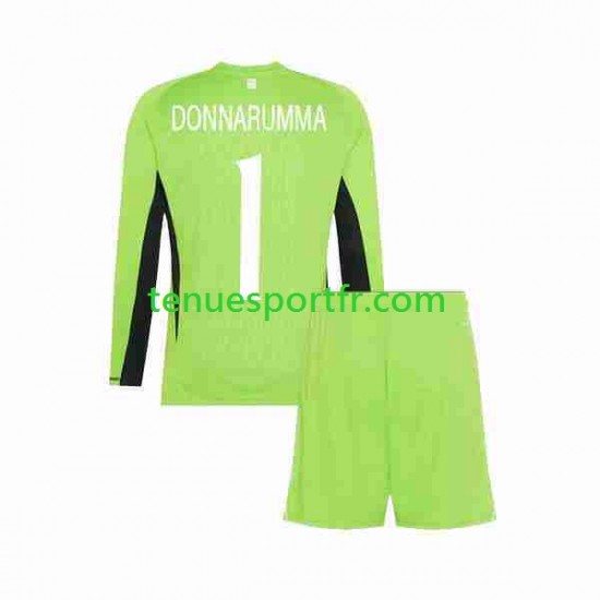 Kit Enfant Maillot Domicile Italie Gardien Donnarumma 1 2023 à Manches Longues