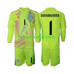 Kit Enfant Maillot Domicile Italie Gardien Donnarumma 1 Euro 2024 à Manches Longues