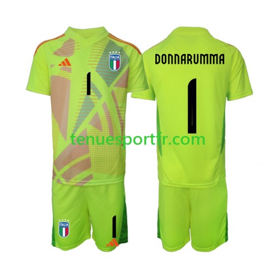 Kit Enfant Maillot Domicile Italie Gardien Donnarumma 1 Euro 2024 à Manches Courtes