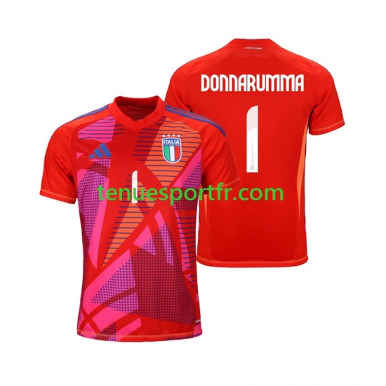 Homme Maillot Troisième Italie Gardien Gianluigi Donnarumma 1 Euro 2024 Rouge à Manches Courtes