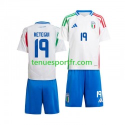 Kit Enfant Maillot Extérieur Italie Mateo Retegui 19 2024 à Manches Courtes