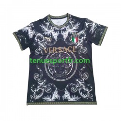 Homme Maillot Italie Versace 2023-2024 Noir à Manches Courtes
