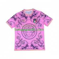 Homme Maillot Italie Versace 2023-2024 Rose à Manches Courtes