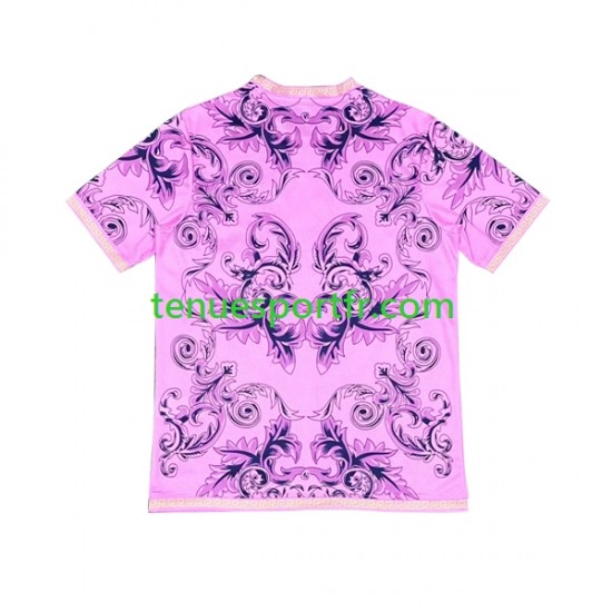 Homme Maillot Italie Versace 2023-2024 Rose à Manches Courtes