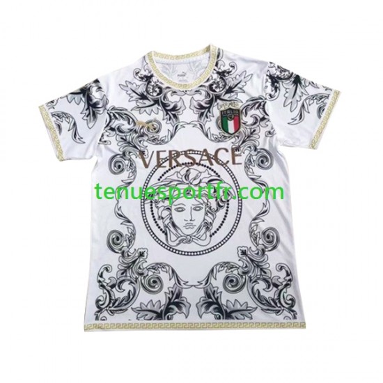 Homme Maillot Italie Versace 2023-2024 Blanc à Manches Courtes
