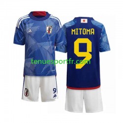 Kit Enfant Maillot Domicile Japon Mitoma 9 World Cup 2022 à Manches Courtes