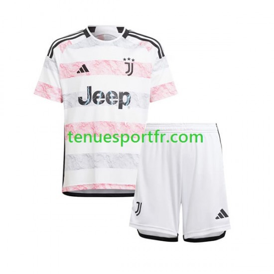 Kit Enfant Maillot Extérieur Juventus 2023-2024 à Manches Courtes