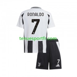Kit Enfant Maillot Domicile Juventus Cristiano Ronaldo 7 2024-2025 à Manches Courtes