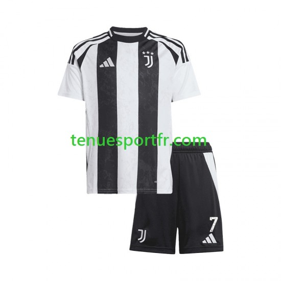Kit Enfant Maillot Domicile Juventus Cristiano Ronaldo 7 2024-2025 à Manches Courtes