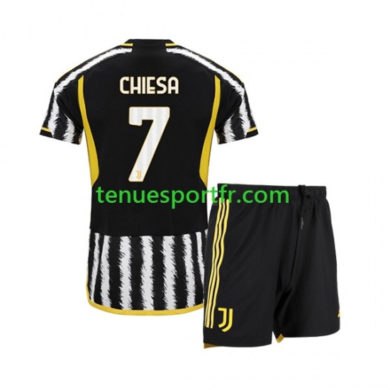 Kit Enfant Maillot Domicile Juventus Federico Chiesa 7 2023-2024 à Manches Courtes